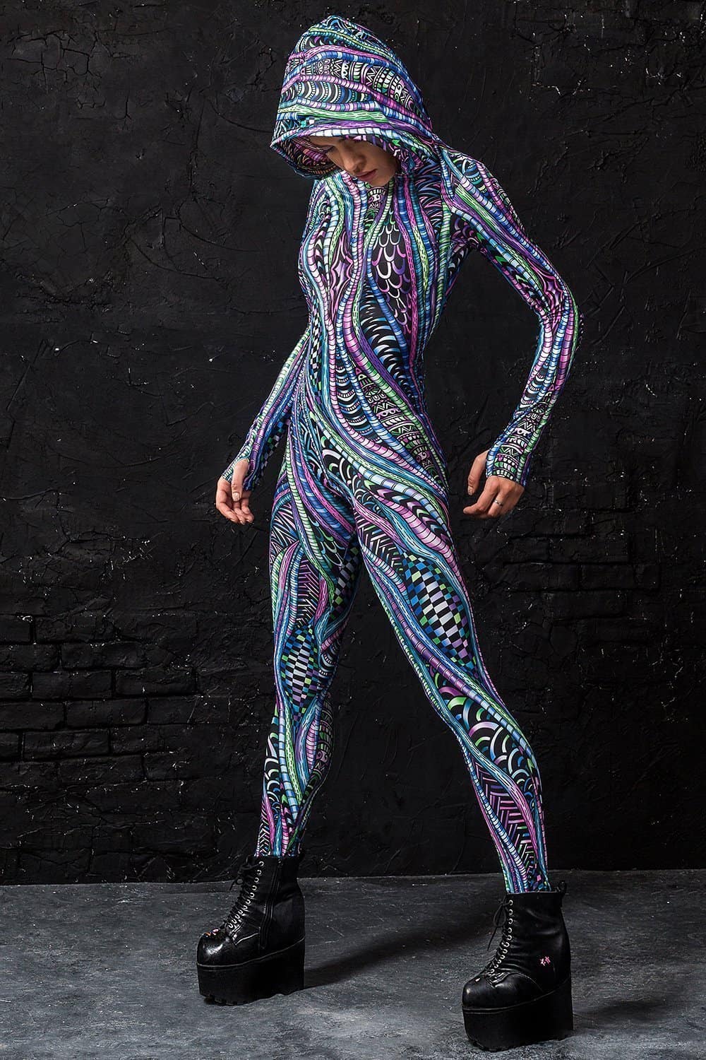 Psychedelic Clothing, Adult Onesie, Psychedelic Bodysuit,